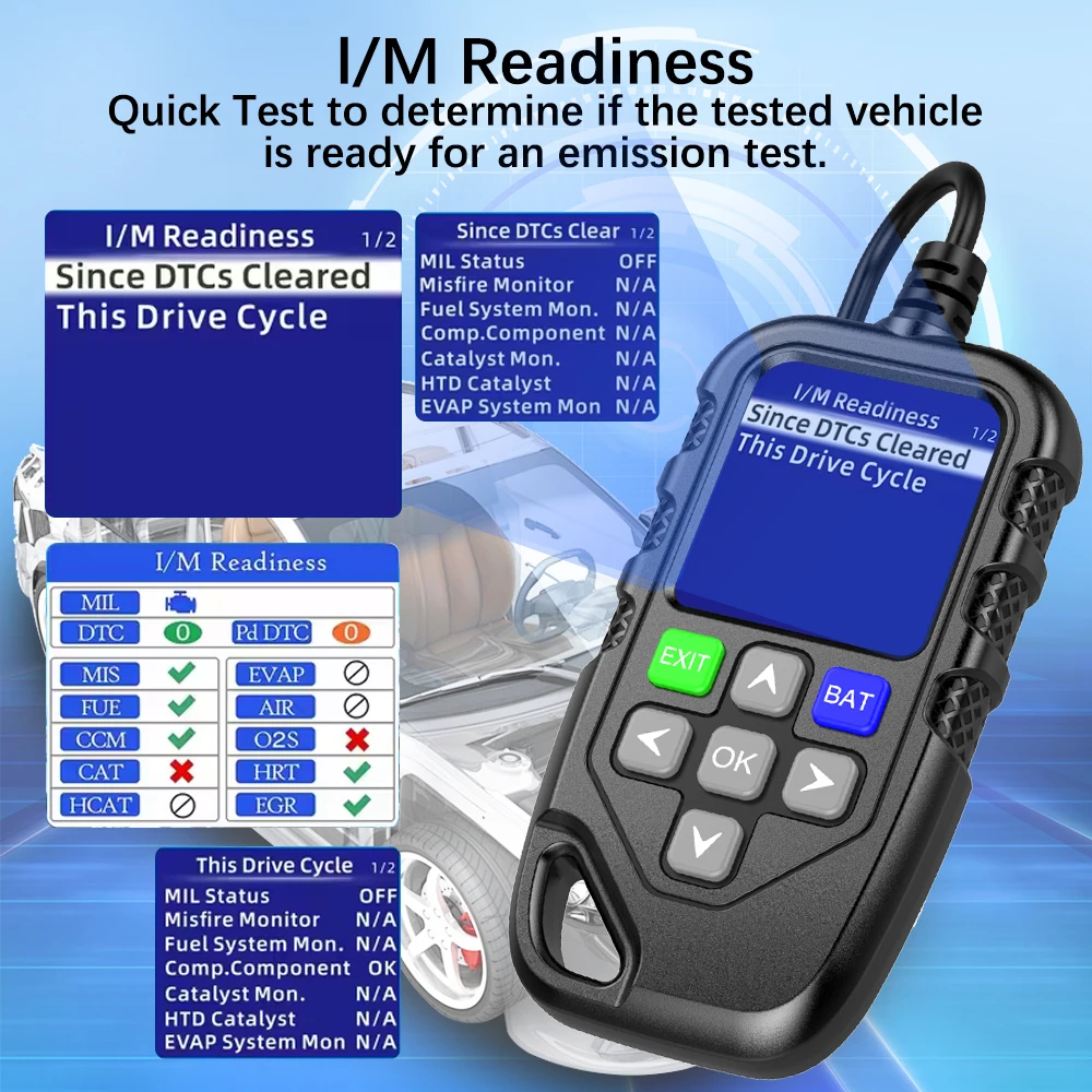 Car Auto Diagnostic Tool Read Vehicle Information OBD2 Code Reader YM119 Multi-language Work for all cars OBDII Scanner 2