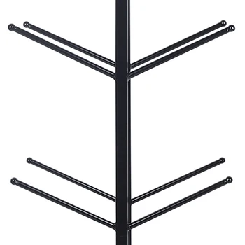 Basketball Organizer Iron Ball Rack 4-Layer Standing Gym Garage Storage Rack Ball Equipment Floor Rack Black 6
