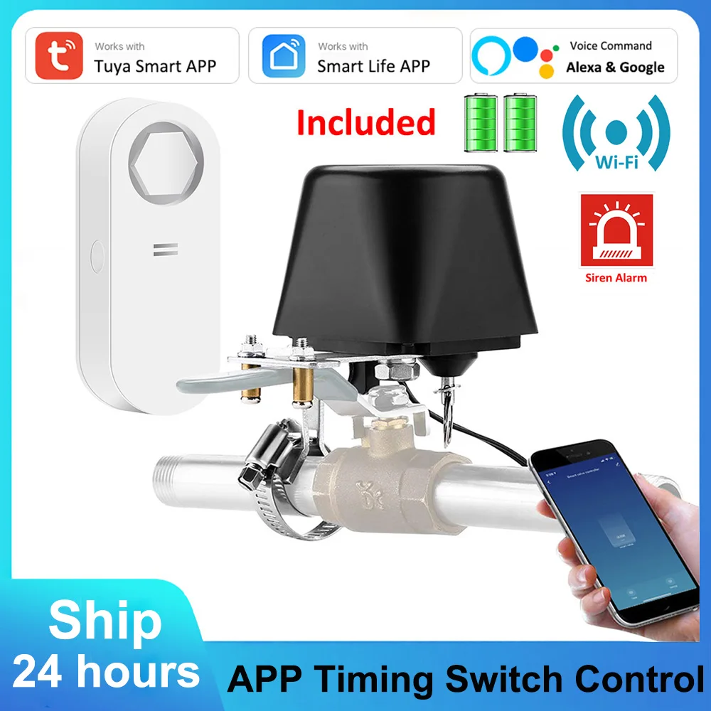 Tuya Wifi Alarm Water Leakage 120db Beep Siren Detector Flood Leak