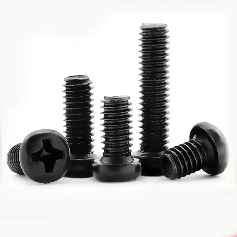 100pcs/lot Cross Recessed Pan Head Screw M1 M1.2 M1.6 M2 M2.5 M3 M4 M6 Carbon Steel Black Phillips Machine Screw GRADE 4.8 - Image 4