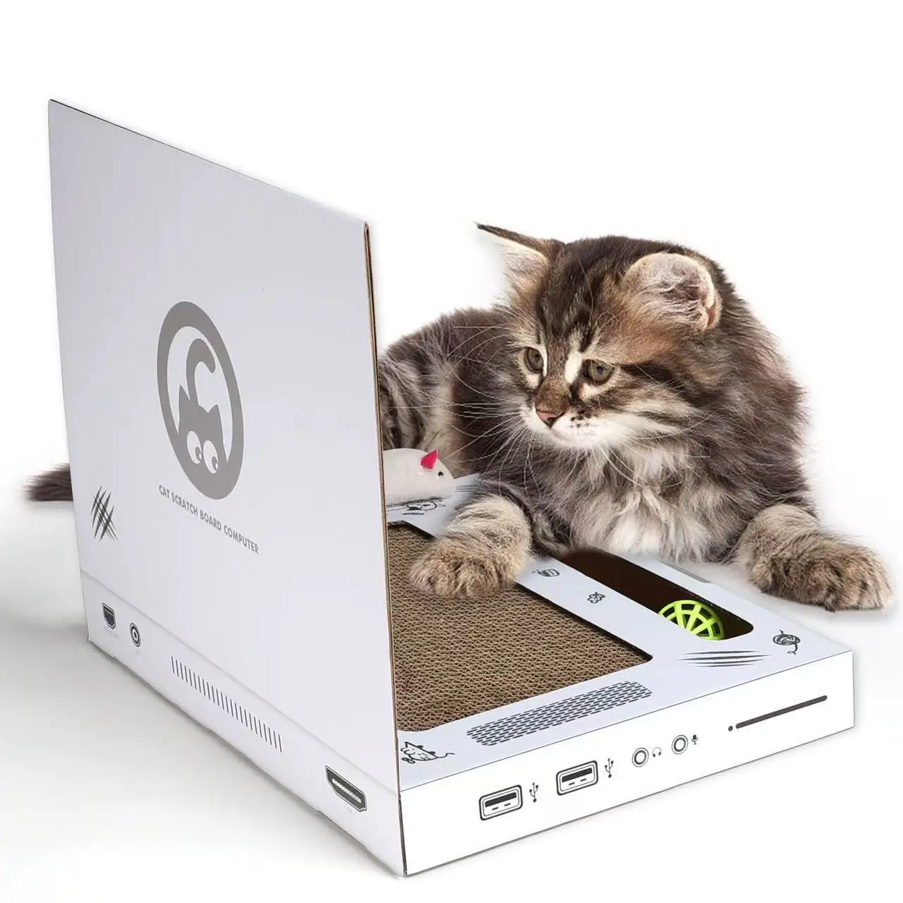 Description Picture 5 of itemCat Computer Laptop Cat Scratching Board Foldable Durable Corrugated Paper Cat Toy Wholesale