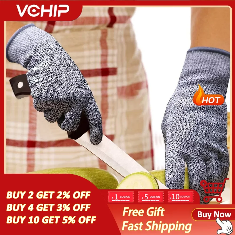 HPPE Level 5 Safety Anti Cut Gloves High-strength Industry Kitchen Gardening Anti-Scratch Anti-cut Glass Cutting Multi-Purpose