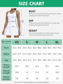 Anfilia Women One-piece Tennis Dress V Neck Racerback Built in Bra with Inner Separate Shorts Pockets Sleevesless Sports Dress 6