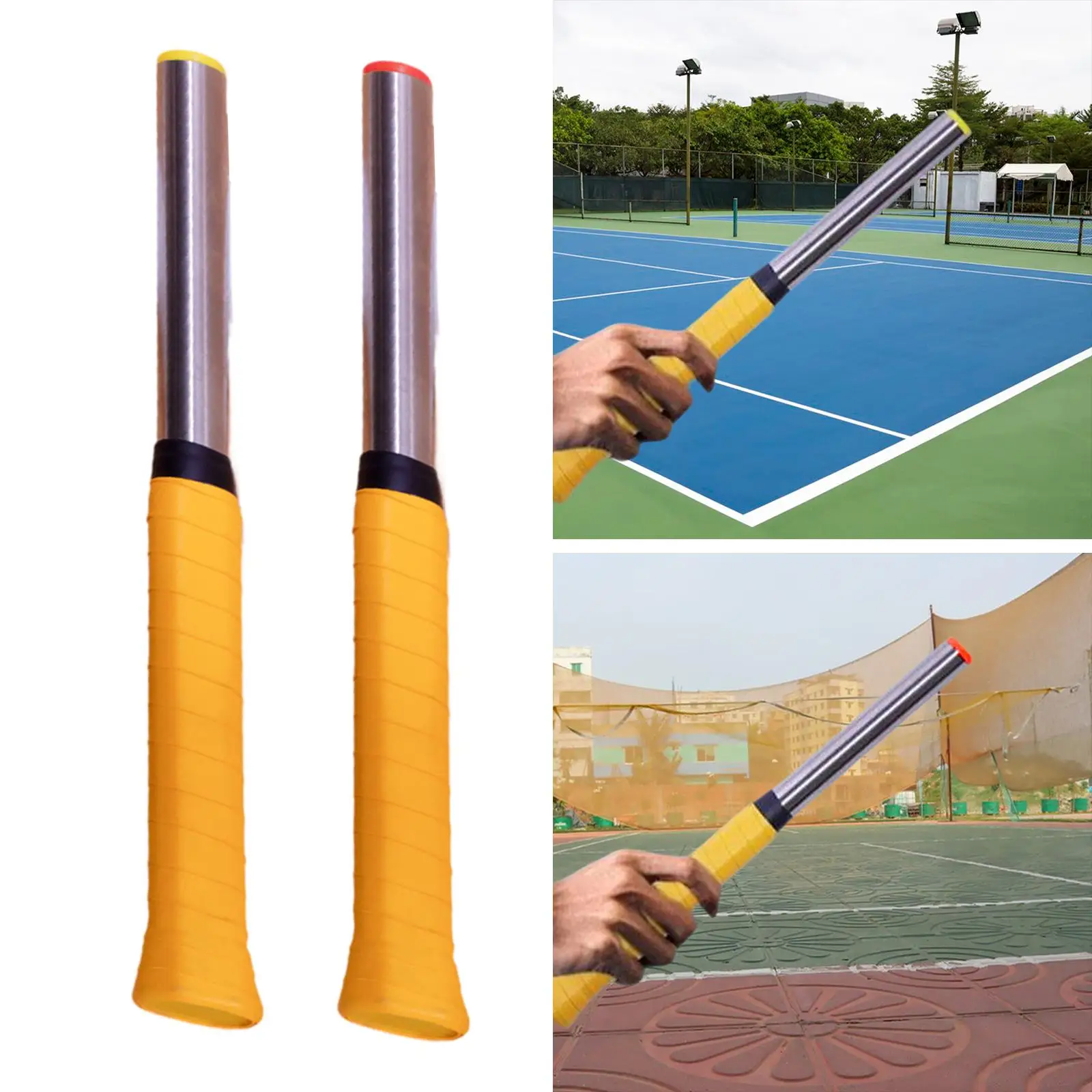 Badminton Racket Swing Trainer Sound Remind Warm up Stick Practicing Guide