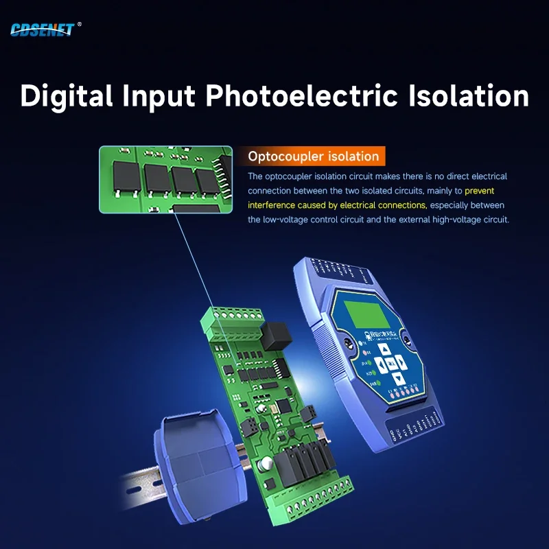 아날로그 및 디지털 수집 제어, CDSENET ME31-AAAX4220 ModBus TCP RTU I/O 네트워킹 모듈, 4DI + 2AI + 2DO RS485 RJ45