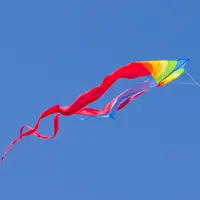 NEW 7m Power Rainbow Triangle /Delta Kites With Kite Handle and Line Good Flying 2