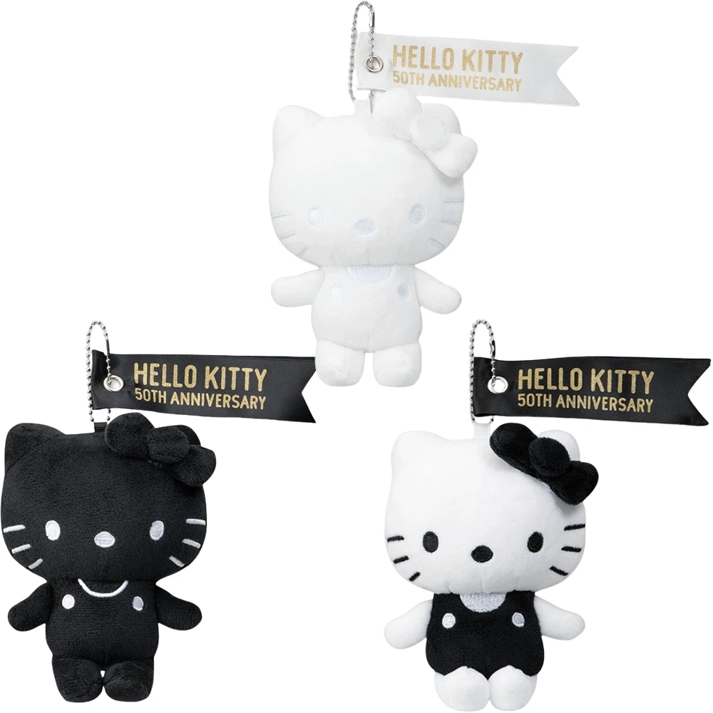 

Мультяшная аниме-фигурка HelloKittys, серия 50-й годовщины, плюшевые куклы, игрушки, милые, милые, мягкие, реальный подарок для девушки