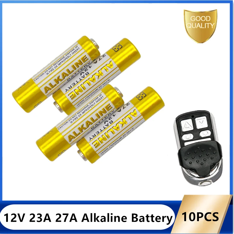 10PCS 23A 27A 12V Alkaline Battery 23AE 23GA MN27 GP27A V27GA ALK27A ...