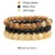 3pcs/set 8mm Natural Stone Beads Bracelet Set Pink Zebra Rhodonite ...