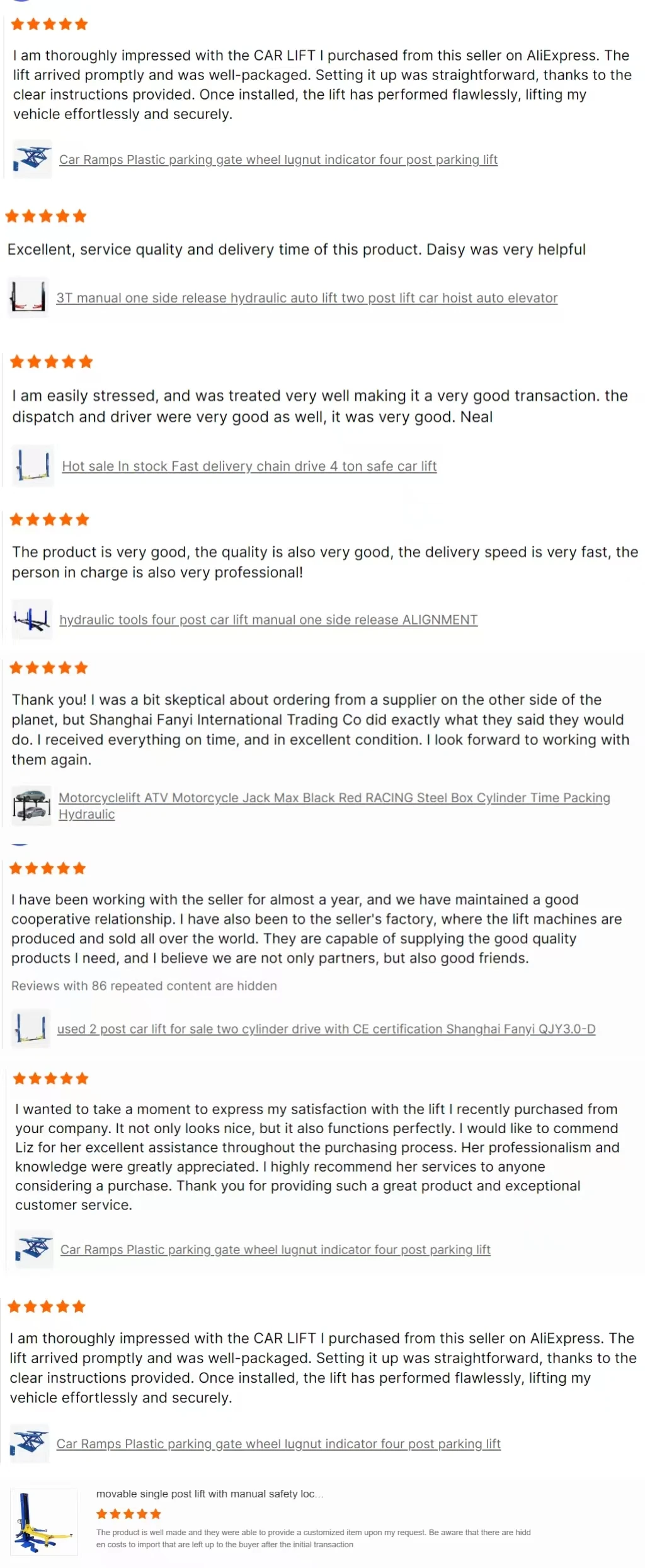 CE 인증 중국산 공장 가격 공급 9000 파운드 수동 차고 장비 한쪽 해제 자동차 2포스트 리프트 빔 포함