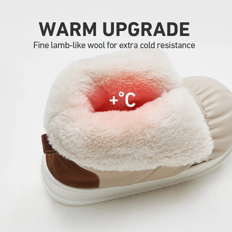 UTUNE Mannen Winer Laarzen Waterdichte Vrouwen Buiten Schoenen Plstform Pu Warm Thuis Slippers Fashion 2022 Paar Outdoor Snowboots