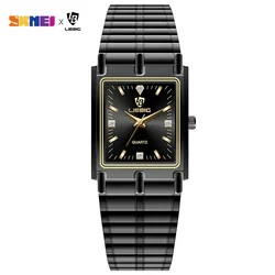 Luxury Gold Steel Bracelet Quartz Watch - Elegant Timepiece (Men black)
