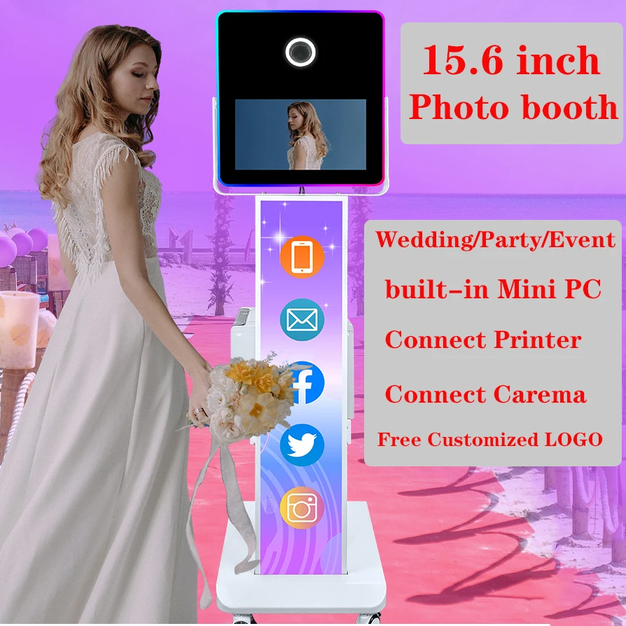 FullTouchScreen156DigitalPhotoBoothHostsWeddingPartyEvent