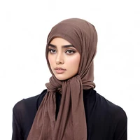 Solid Color Cotton Triangle Scarf Muslim Hijab Shawls Woman Soft Wraps Lady Fashion Causal Turban Islamic Jersey Headband 3