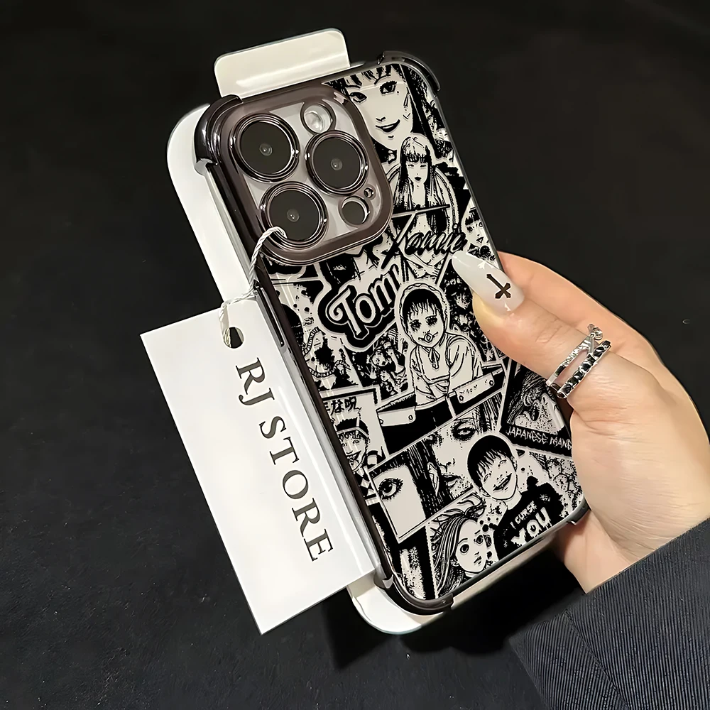 Junji Ito Horror Art Plating Case - Premium Anti-Fall Airbag Back Cover