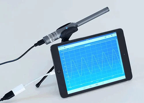 MiniDSP UMIK-1 electroacoustic field measurement microphone test microphone pressure frequency response curve tuning box