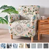 Stretch Club Chair Cover Pastoral Style Spandex Armchair Slipcovers Single Seat Sofa Covers for Study Room Bar Counter Hotel 1