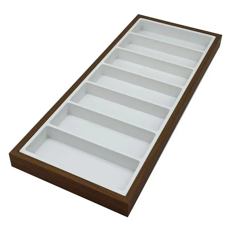 Glazen Organizer Sieradenlade, 12 Grids Fluwelen Zonnebril Organizer Opbergbakken Brillen Horloges Sieraden Display Organizer Tray Box