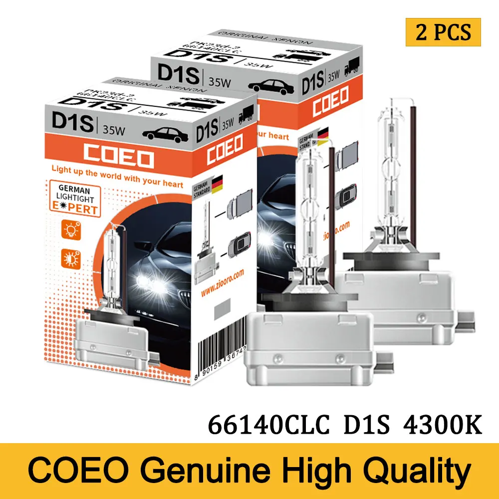 

D1S D2S D3S D4S COEO Xenon 66140 66240 66340 66440 CLC HID Original Car Xenon Headlight 4200K Standard White Light, 2x