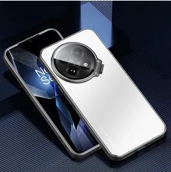 Luxury Matte Invisible Bracket Back Cover with Camera Protection Bumper for Oneplus ace5 pro (White)