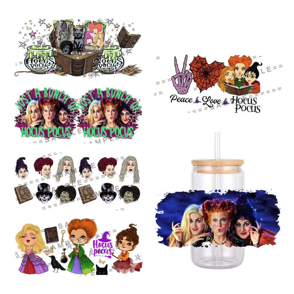 Disney Cartoon Hocus Pocus Pattern UV DTF Transfer Sticker