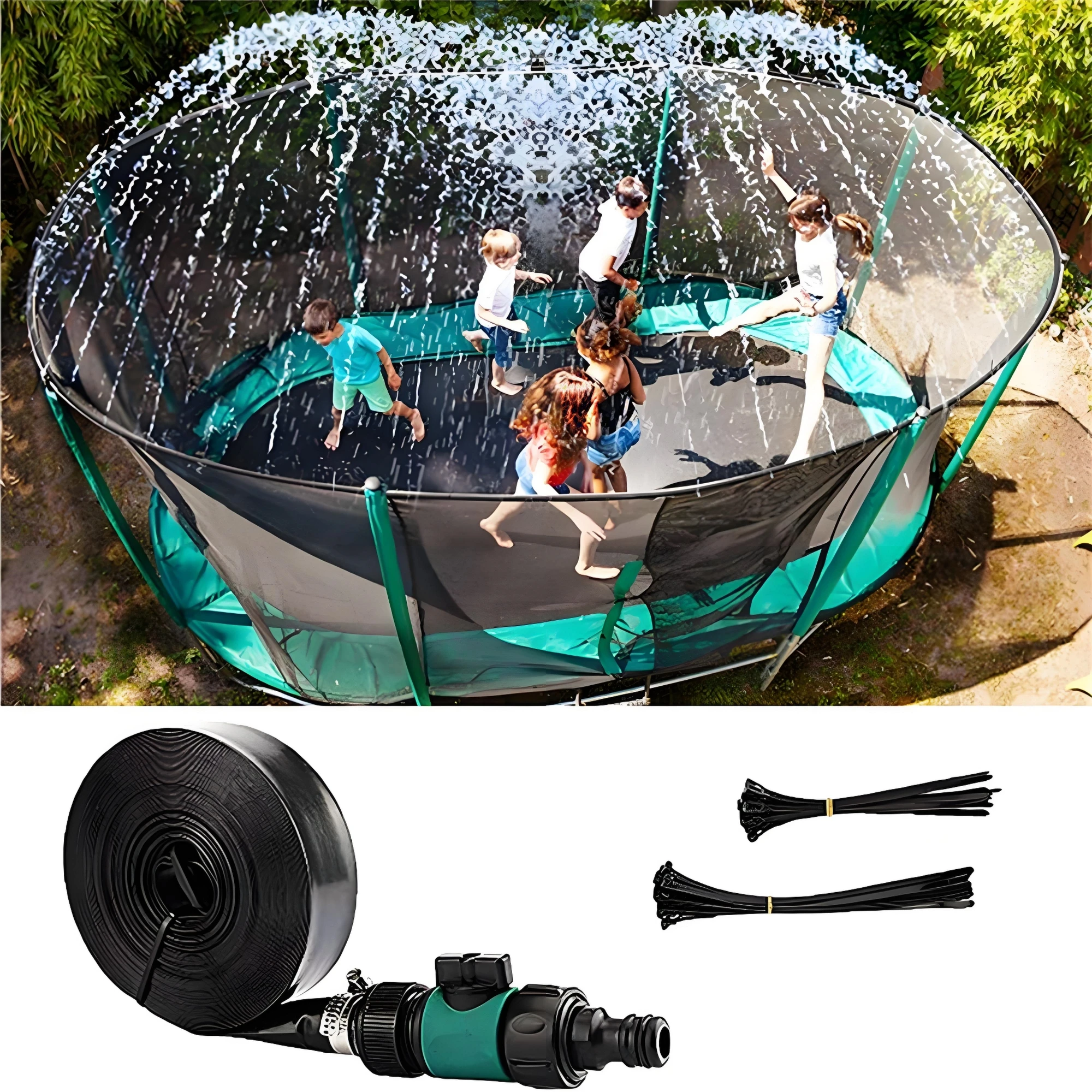 Trampoline Sprinkler Outdoor Camping Water Spray Cooling Garden Cooling Tool Field Irrigation Hose Tool Agricultural Mist Hose