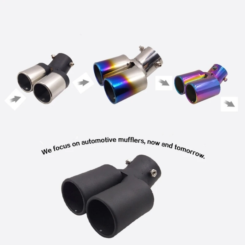 

63mm Stainless Steel Tail Throat for Car Modification Suitable for Chevrolet Cruze Toyota RAV4 Corolla Nissan Bluebird Kia K3 K4