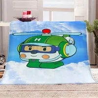 Sofa Blankets for Adults Rilakkuma Robocar Poli Blanket Large Luxury Bedding Thin Wadding Blanket Throw Cobija Home Interior 1