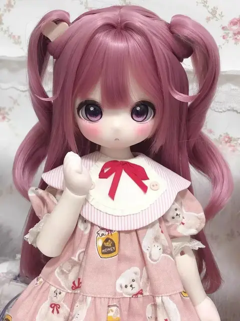 中国産　ミニbjdドール　少女12cm 2体 12cmBJD Doll Girl's Doll 1/12 Mini Girl Two Yuan Japanese