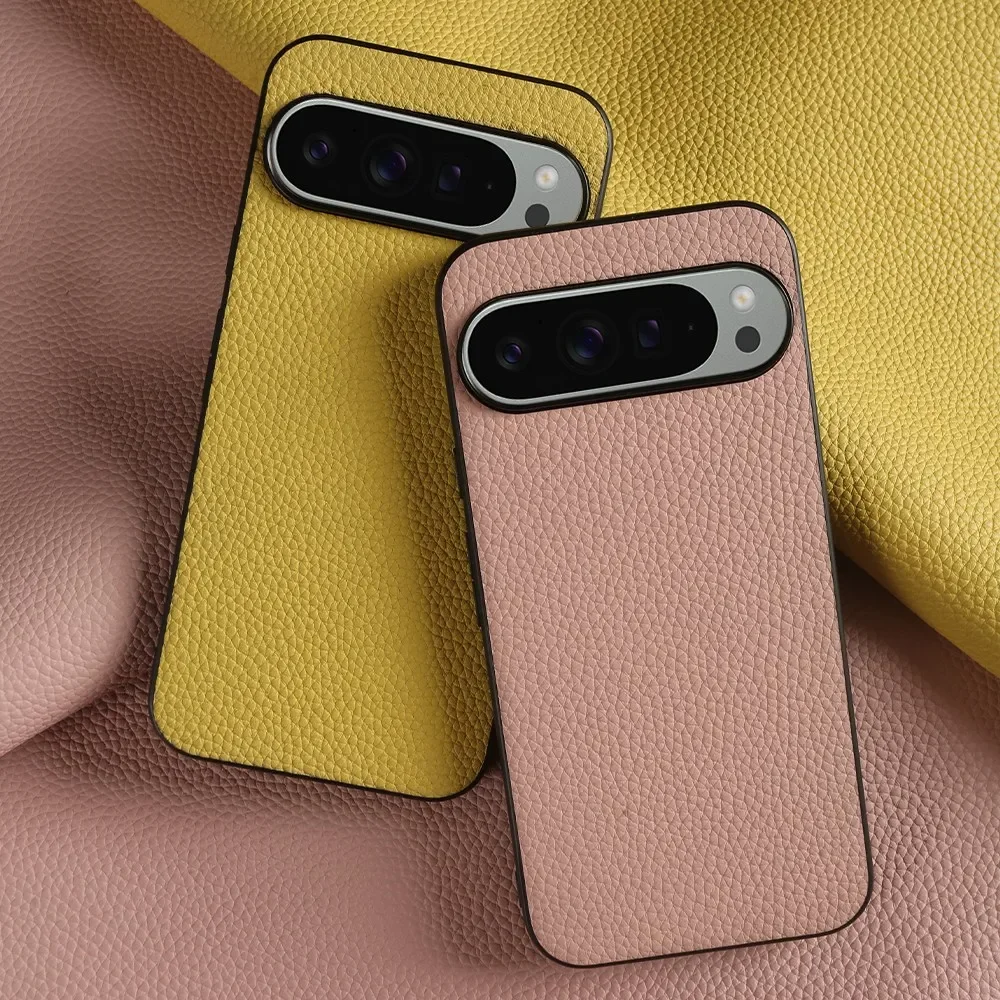 Premium Cowhide Leather Phone Case - Luxury Shockproof Full Protection Back Cover