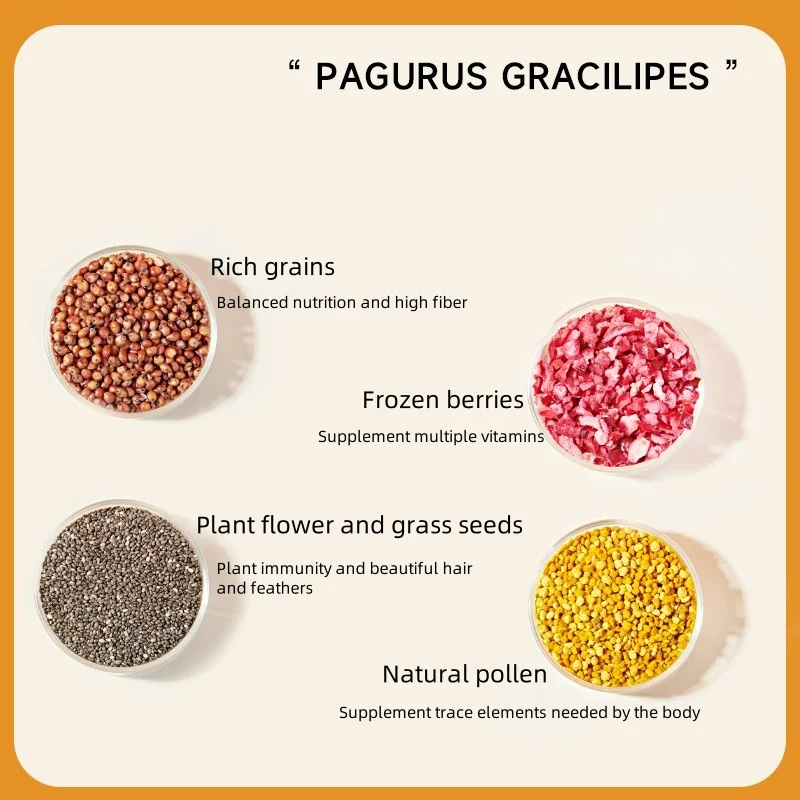 Bird Food Berry Seeds Parrot Food Peony Tiger Skin Xuanfeng Feed Shelled Five-color Millet General Bird Mixed Grain