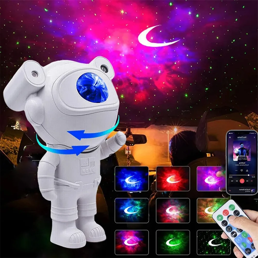 Proyector de astronauta LED, luz nocturna, cielo estrellado