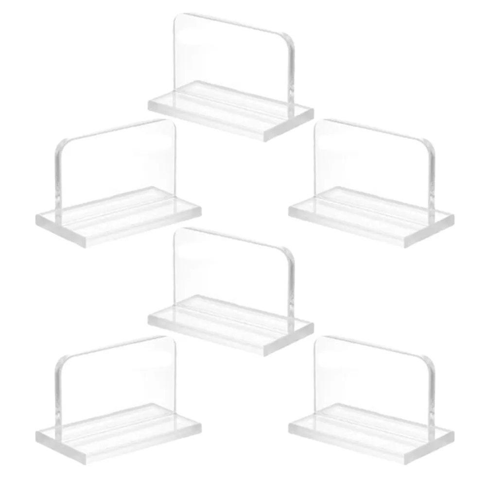 6Pcs 물고기 탱크 뚜껑 손잡이 투명 아크릴 그립 수족관 커버 교체 안정적인 고정 간편한 적용 물고기 탱크 커버 부품 액세서리