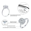 IOGOU Luxury 4ct Moissanite Halo Engagement Ring With GRA Cushion Cut Diamond Wedding Rings 925 Sterling Sliver Wedding Jewelry 6