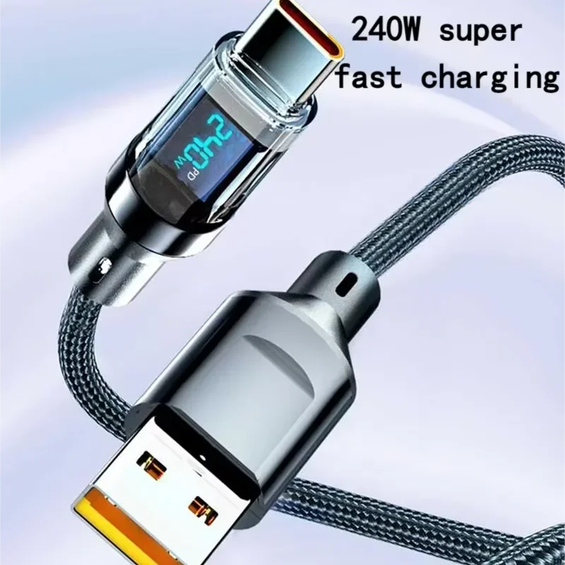 Ultra-Fast 240W Type-C Multifunctional Charging Cable with LED Display