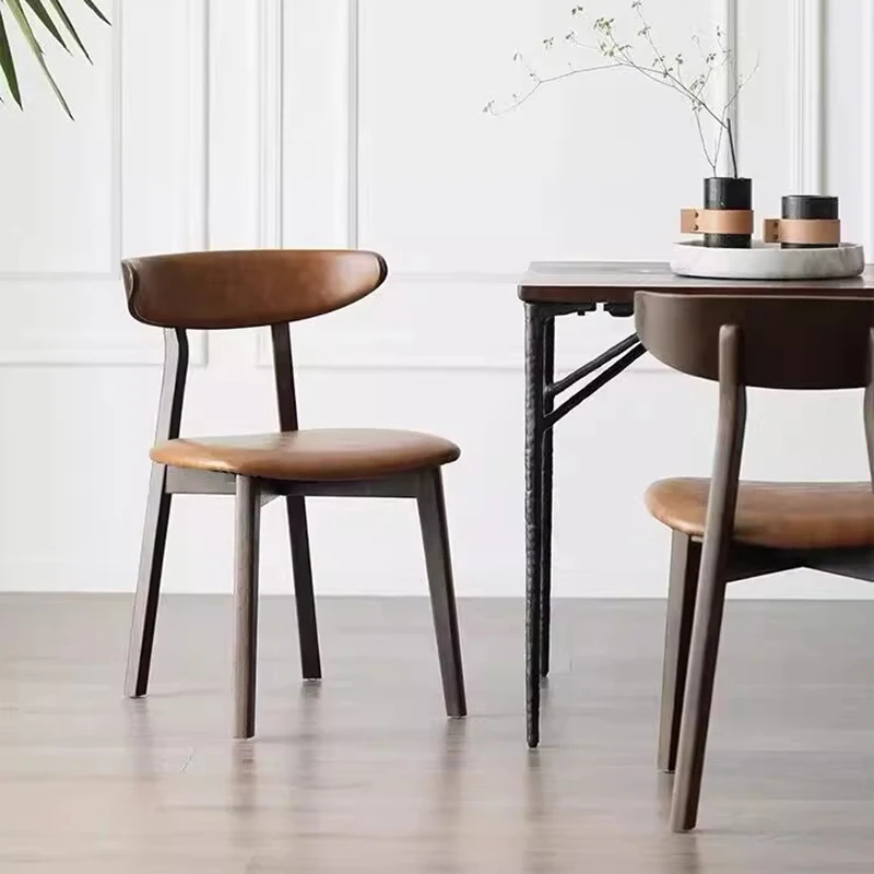 

Designer Floor Living Room Chairs Space Saving Banquet Ergonomic Antiques Dining Chairs Wood Modern Sillones Modernos Furniture