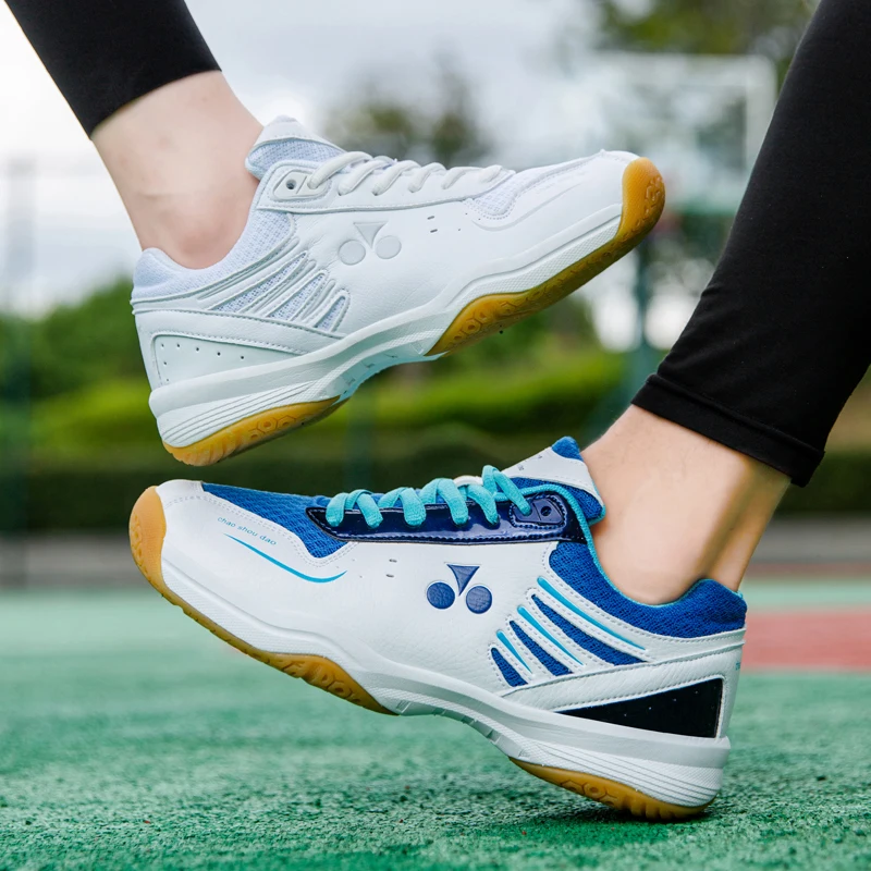 

New Luxury Brand Badminton Volleyball Shoes for Men Blue White Women Table Tennis Training Fitness Sneakers Tennis Shoes 1910