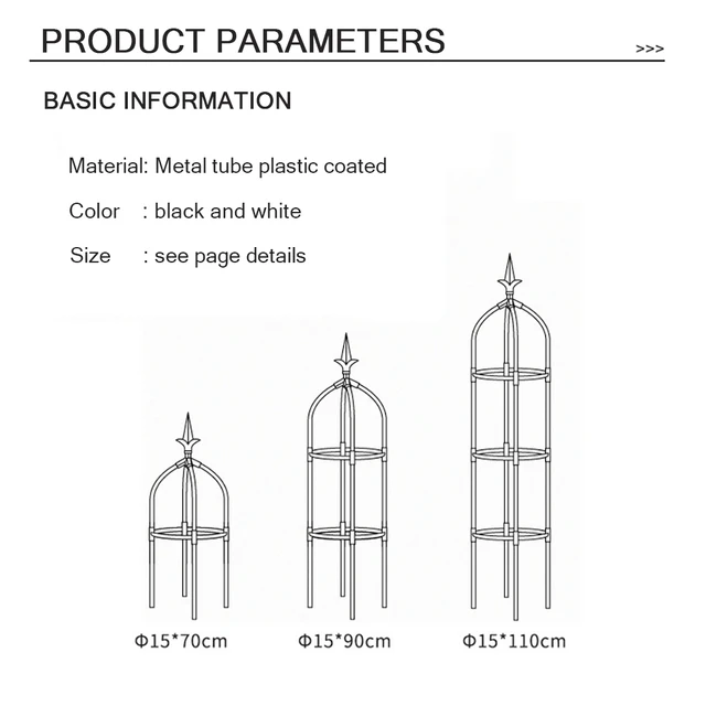 Hegymászó Rattan Keret Növény Cserepes Tartó Fém Vas Virág Növényi Dekoratív Rácsos - Image 2