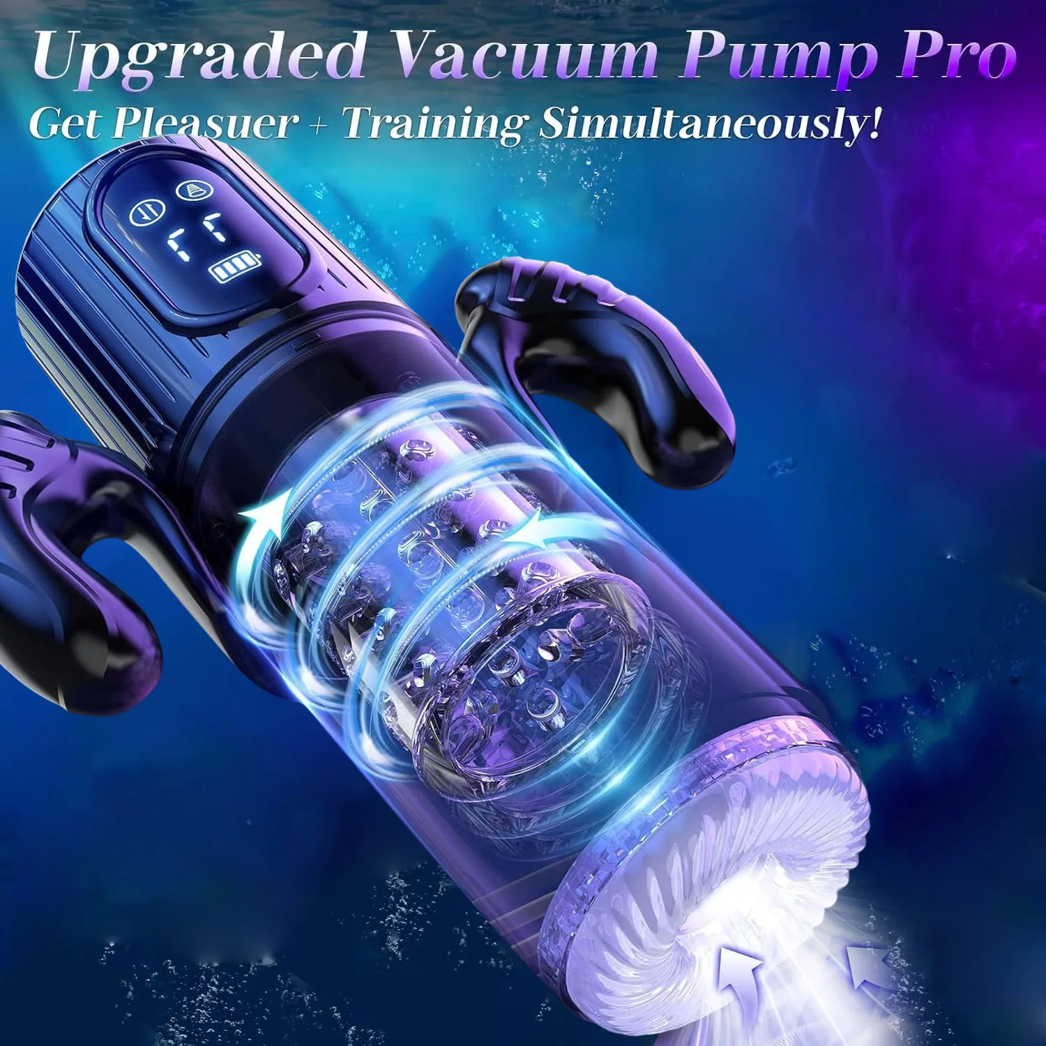HeartCaptor Electric Thrusting Rotating Piston Stroker for Men Automatic Telescopic Masturbation Cup TPE ABS Material - Details 5