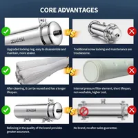 เครื่องกรองน้ําทั้งบ้านสําหรับใช้ในครัวเรือนและเชิงพาณิชย์ สแตนเลส ดื่มโดยตรง ก๊อกน้ําห้องครัว ตัวกรองท่อน้ํา 2