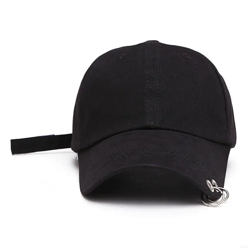 340F Unisex Hip Hip Baseball Rings Sunscreen Plain Solid for Snapback Trucker Dad