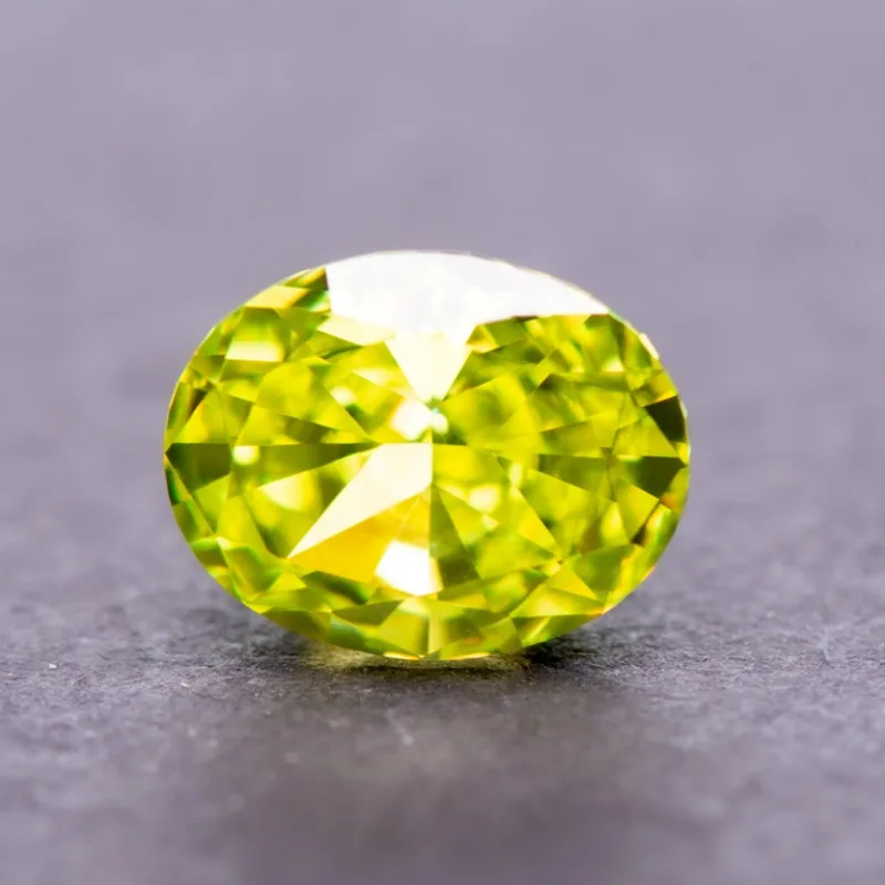 

Cubic Zirconia Oval Shape Apple Green Color 4k Crushed Ice Cut Charm Beads for DIY Jewelry Ring Necklace Earrings Main Materials