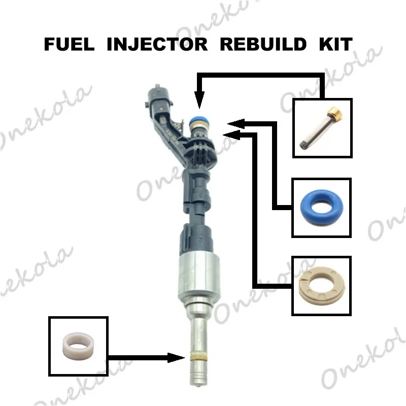 Fuel Injector repair kit Orings Filters For 0261500105 8W93-9F593-AD Jaguar Range Rover 5.0L V8 GDI