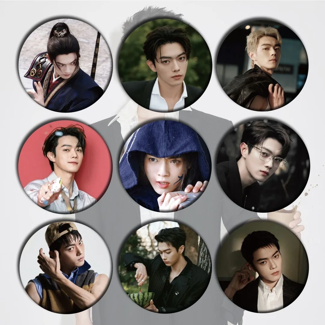 9 개/대 Luo Yunxi Ren Jialun Xu Kai Hou Minghao Lu Han Zhang Binbin Wang Jiaer Zhou Yiran 배지 뱅 브로치 가방 장식 핀