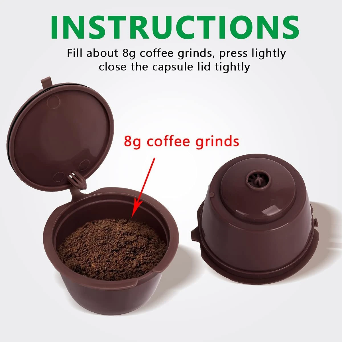 6 Pcs Reusable Colorful Coffee Filter for Dolce Gusto Refillable Coffee Capsules Capsule Shell Filter