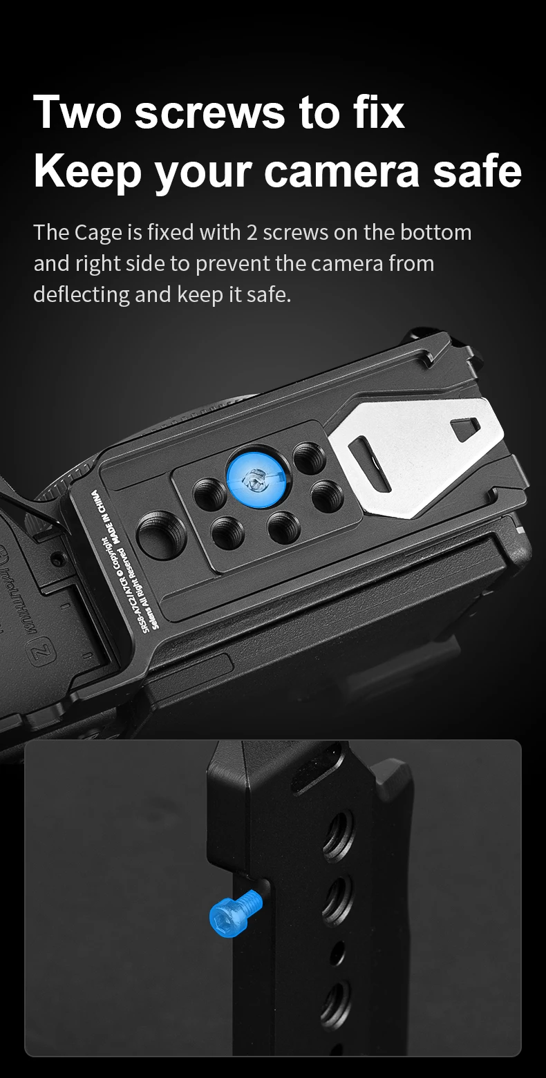 DSLR Camera Cage with Multiple Expansion Holes for SONY A7CII/A7CR Photography P