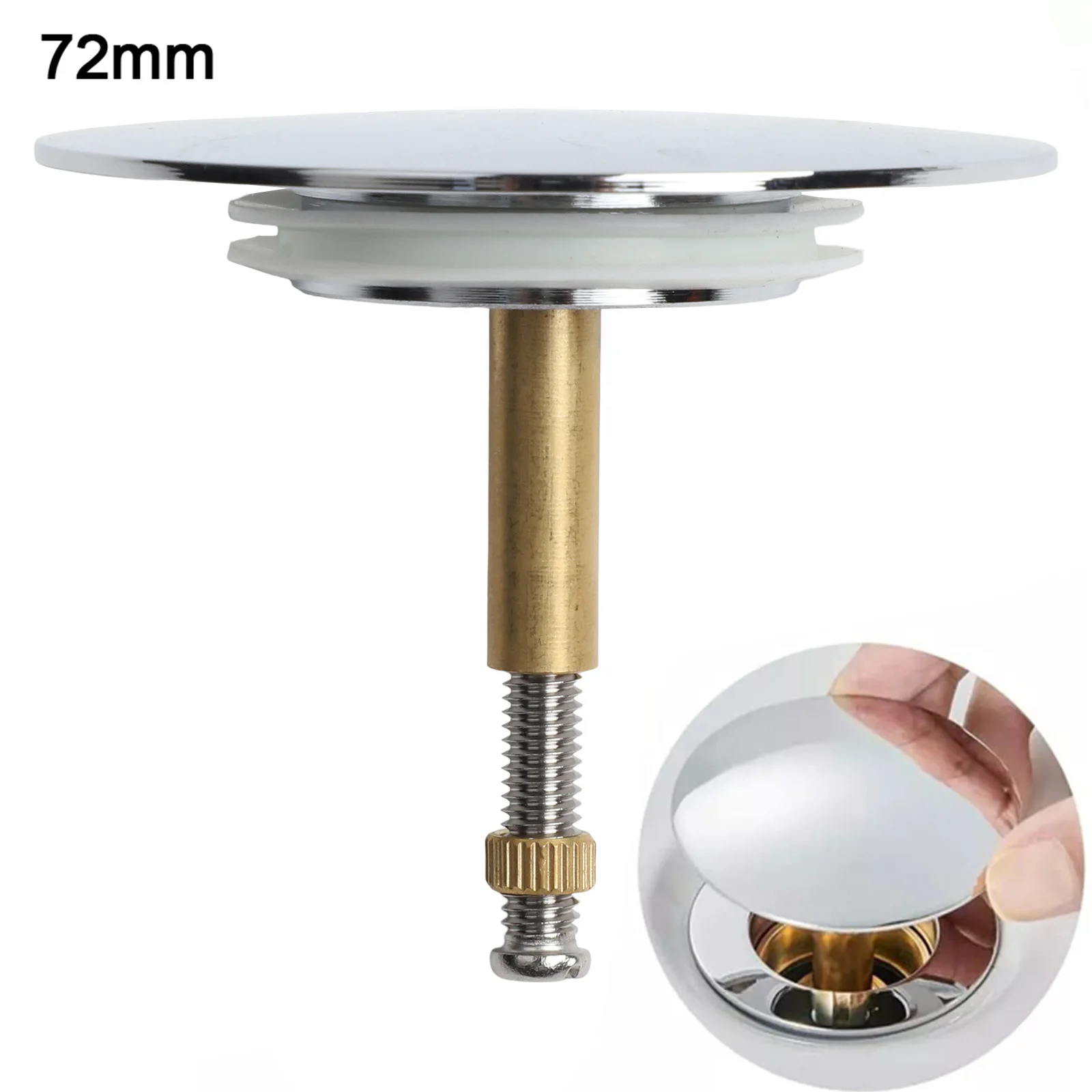 Flexible Silicone Seal Adjustable Drain Valve 45mm To 65mm Adjustable Height Height Bathtub Drain Cover