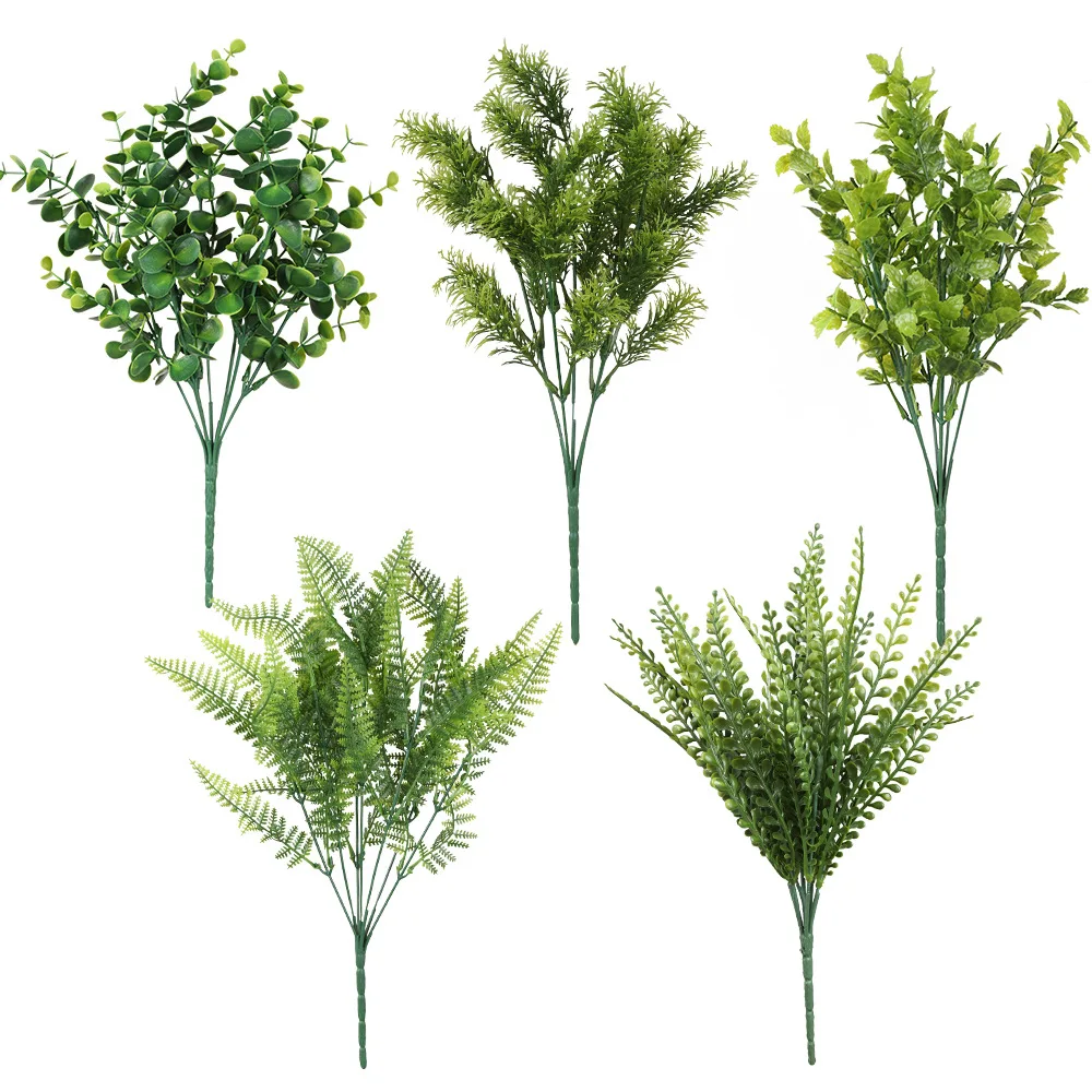 Tanie Sztuczne rośliny symulacja trawa plastikowe paprocie zielone liście sztuczna roślina sklep