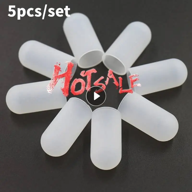 5Pcs Silicone Dita Cap Punta Delle Dita Protezione Isolamento Protezione Delle Dita Set Antiscivolo Copertura Delle Dita Barbecue Utensili Da Cucina A