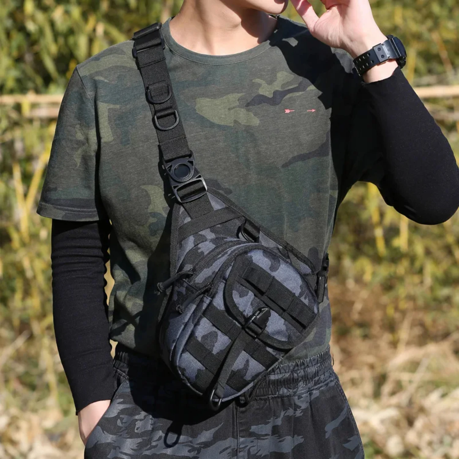 Fishing Lure Fishing Tackle Leg Pocket Multifunctional Tactical Waist Pack Cycling Chest Bags Outdoor Travel Crossbody